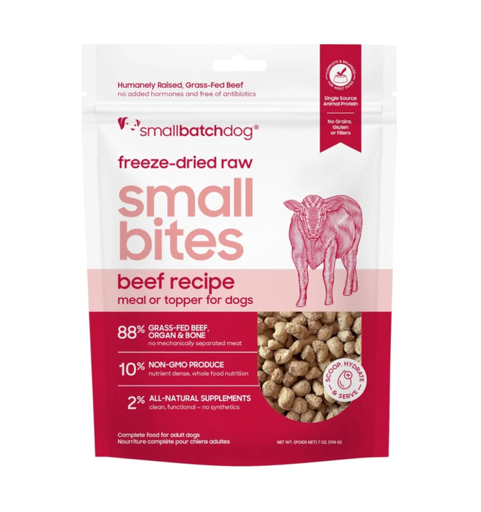 Smallbatch Small Bites Freeze-Dried Beef Dog Food