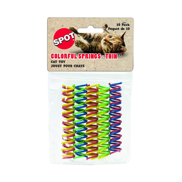 Ethical Pet Spot Thin Colorful Springs Cat Toy (10 pack)