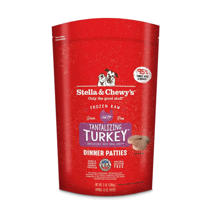 Stella & Chewy's Turkey Frozen Raw Dinner Patties 6lb