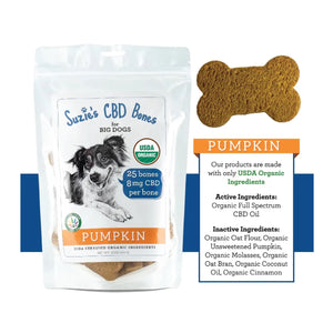 Suzie's Pumpkin Bones Treats for Big Dogs 16oz