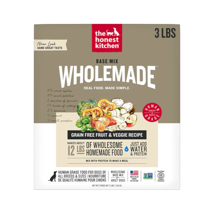The Honest Kitchen WholeMade Dehydrated Grain Free Fruit & Veggie Base Mix