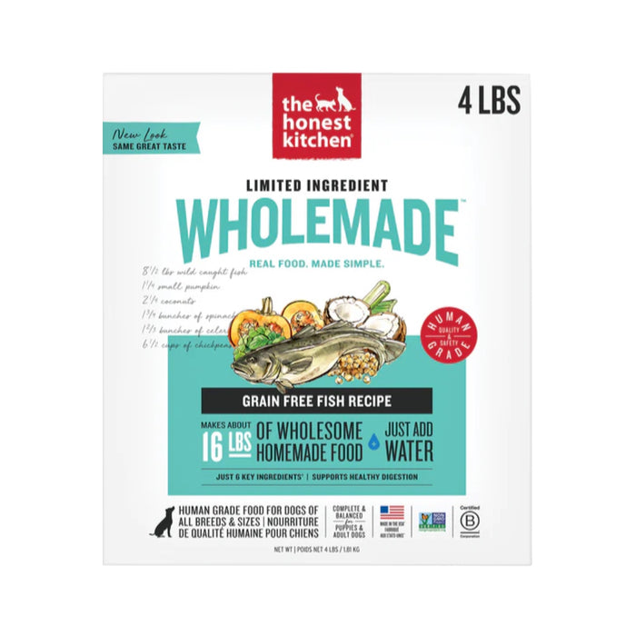 The Honest Kitchen WholeMade Dehydrated Limited Ingredient Fish Recipe (Brave)