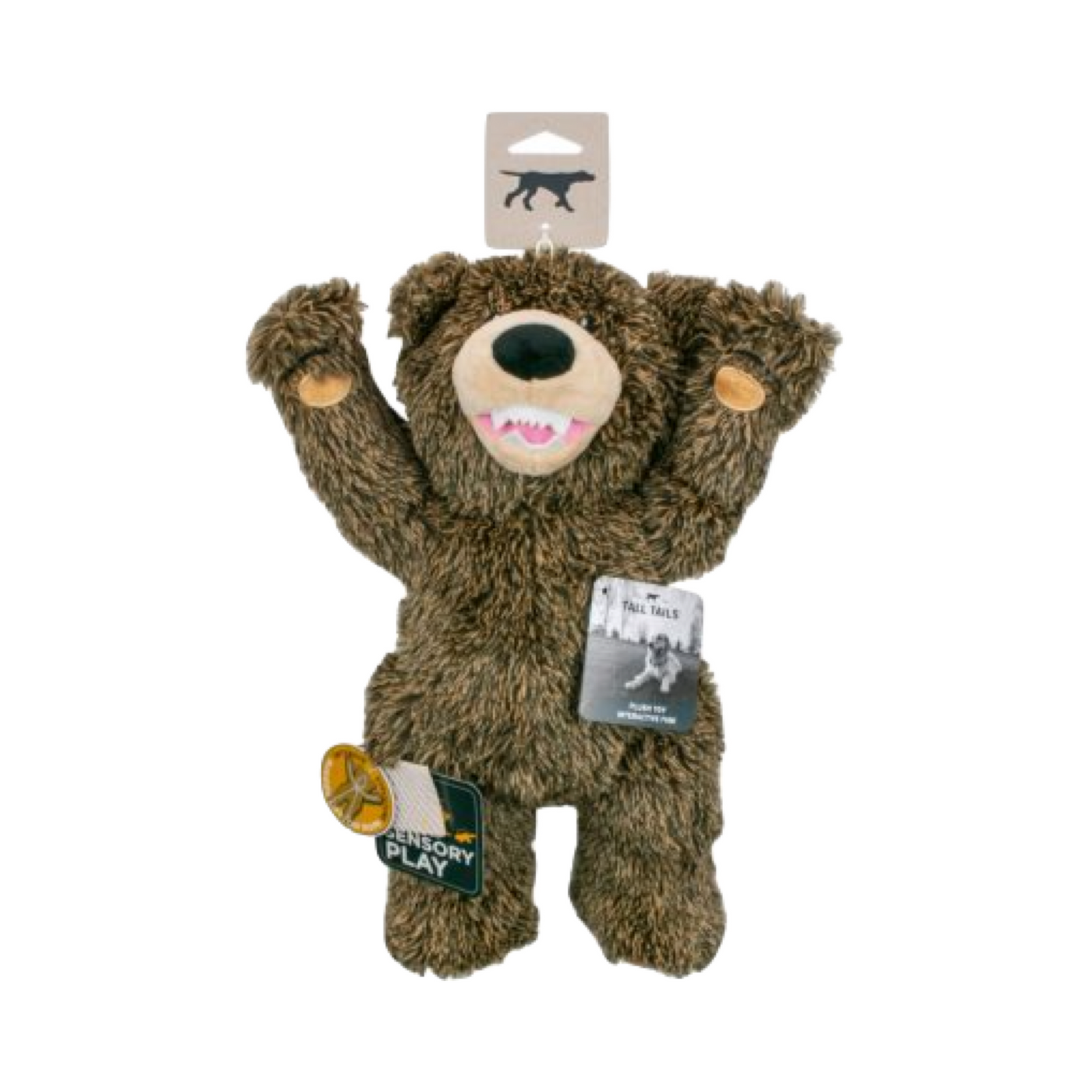 Tall Tails Grizzly Bear Rope Body Plush 14 Furly s Pet Supply