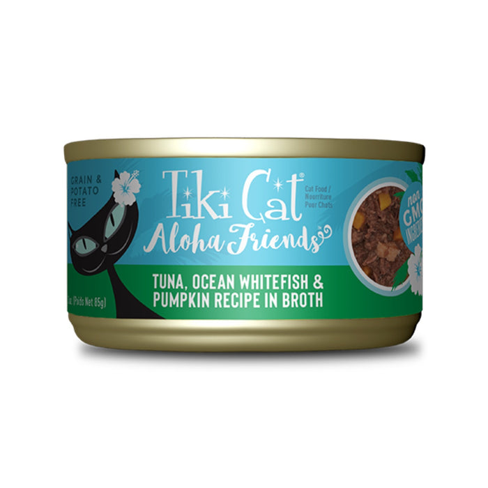 Tiki Cat Aloha Friends Tuna, Whitefish & Pumpkin Can