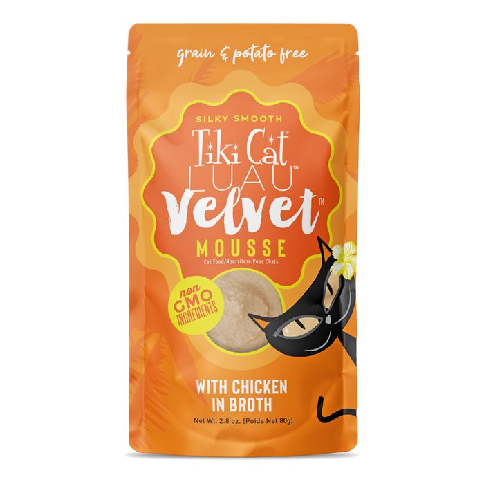 Tiki Cat Luau Velvet Mousse Chicken Grain Free Wet Cat Food Pouch