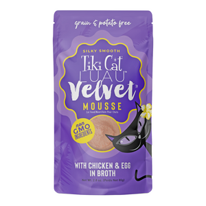 Tiki Cat Luau Velvet Mousse Chicken & Egg Grain Free Wet Cat Food Pouch