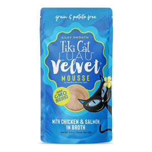 Tiki Cat Luau Velvet Mousse Chicken & Salmon Grain Free Wet Cat Food Pouch