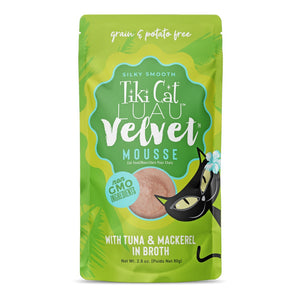Tiki Cat Luau Velvet Mousse Tuna & Mackerel Grain Free Wet Cat Food Pouch