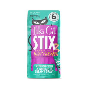 Tiki Cat Chicken & Shrimp Stix Lickable Wet Cat Treats (6pk)