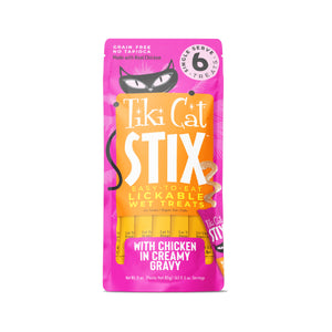 Tiki Cat Chicken Stix Lickable Wet Cat Treats (6pk)