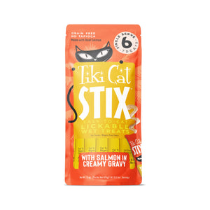 Tiki Cat Salmon Mousse Stix Lickable Wet Cat Treats (6pk)
