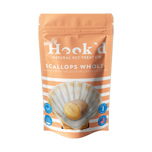 Totally Hook'd Freeze-Dried Whole Scallops Dog & Cat Treat 1oz
