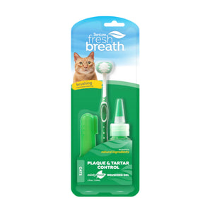 TropiClean Fresh Breath Plaque & Tartar Control Kit for Cats