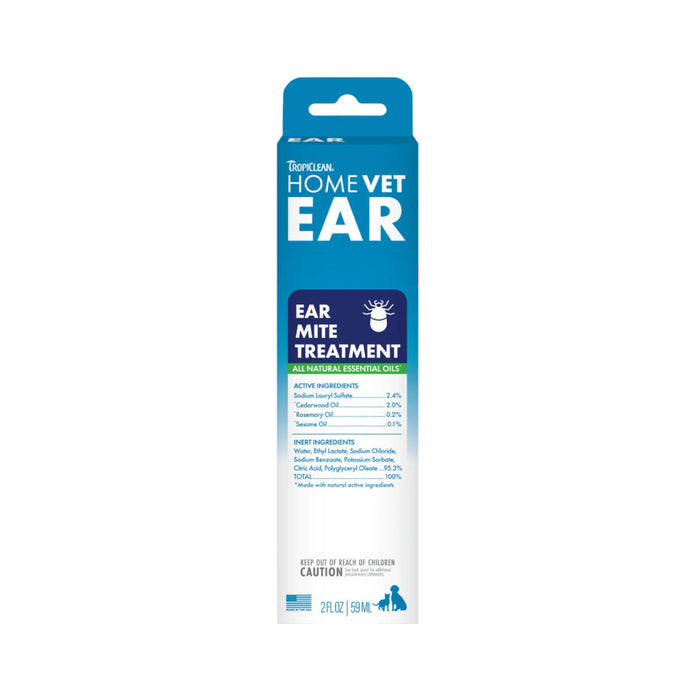 TropiClean HomeVet Ear Mite Treatment 2oz