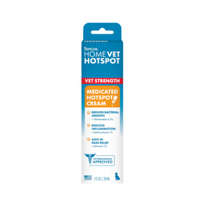 TropiClean HomeVet Medicated Hot Spot Cream for Dogs 1oz