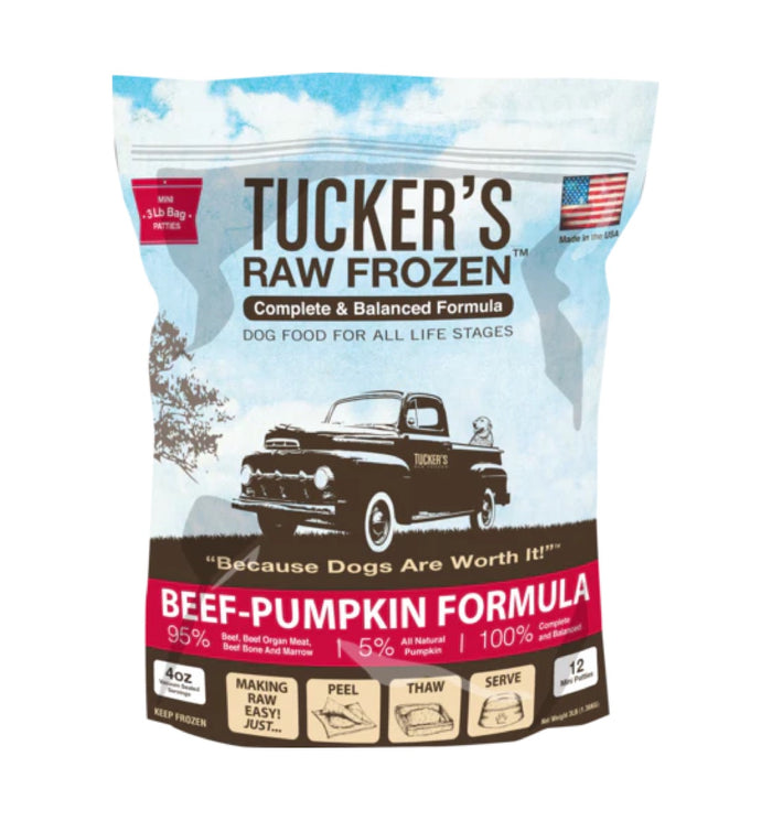 Tucker's Raw Frozen Beef Pumpkin Recipe Dog Food