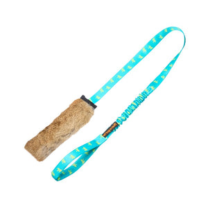 Tug-E-Nuff Rabbit Skin Squeaky Bungee Chaser