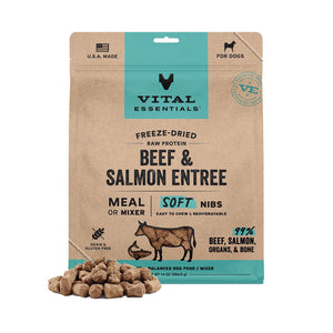Vital Essentials Beef & Salmon Entree Freeze Dried Raw Soft Nibs 14oz