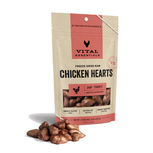 Vital Essentials Freeze-Dried Raw Chicken Hearts 1.9oz