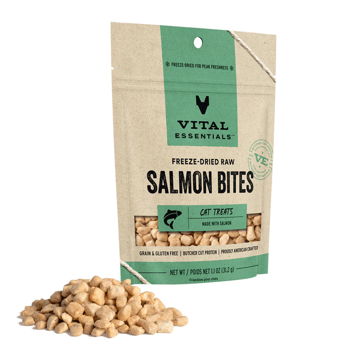 Vital Essentials Freeze-Dried Raw Salmon Bites 1.1oz