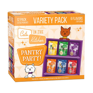 Weruva Cats in the Kitchen Pantry Party Variety Pack Grain-Free Cat Food, 3oz Pouches (Case of 12)