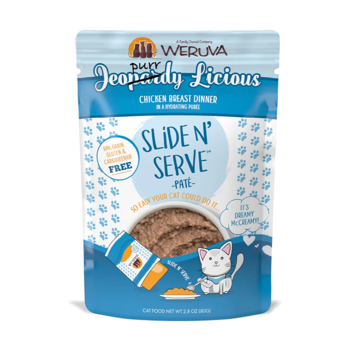 Weruva Slide N' Serve Jeopurrdy Licious Chicken Dinner Pate Pouch