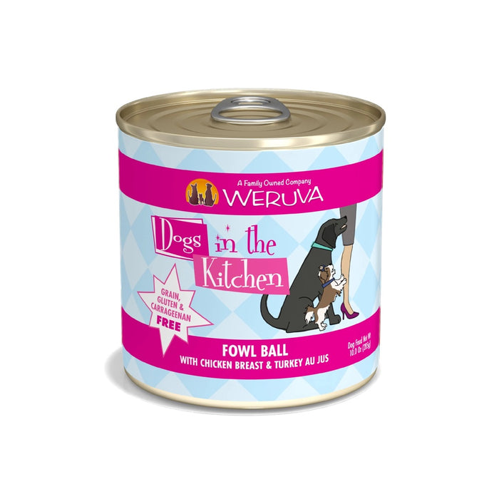 Weruva Kitchen Fowl Ball Chicken Breast & Turkey Canned Dog Food 10oz