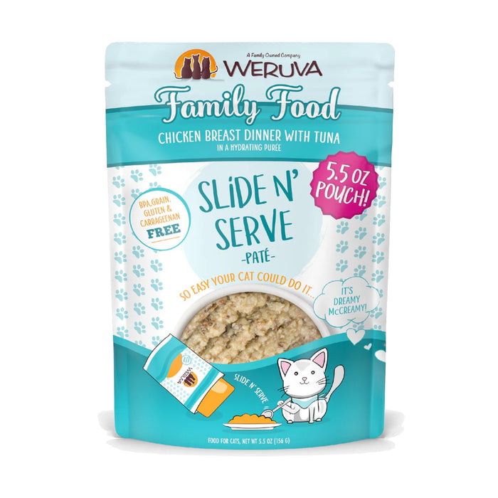 Weruva Slide N' Serve Family Food Chicken Breast with Tuna Pate Pouch