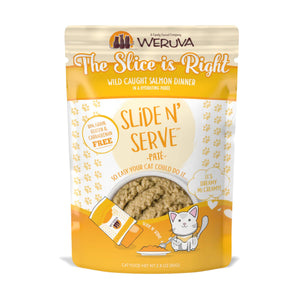 Weruva Slide N' Serve The Slice is Right Salmon in Hydrated Puree Dinner Pate Pouch