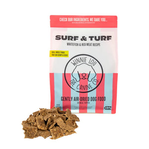 Winnie Lou Air Dried Surf & Turf Whitefish Red Meat Dog Food 2.25lb