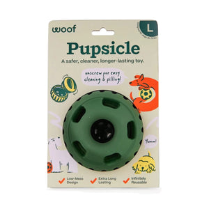 Woof Pupsicle Long Lasting Refillable Dog Treat Dispenser Toy