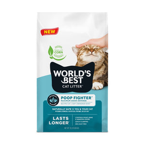 World's Best Poop Fighter Maximum Odor Defense Scented Clumping Cat Litter 8lb