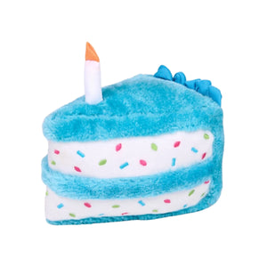 Zippy Paws Plush Birthday Cake Slice Blue