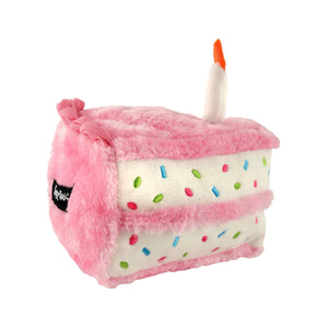 Zippy Paws Plush Birthday Cake Slice Pink