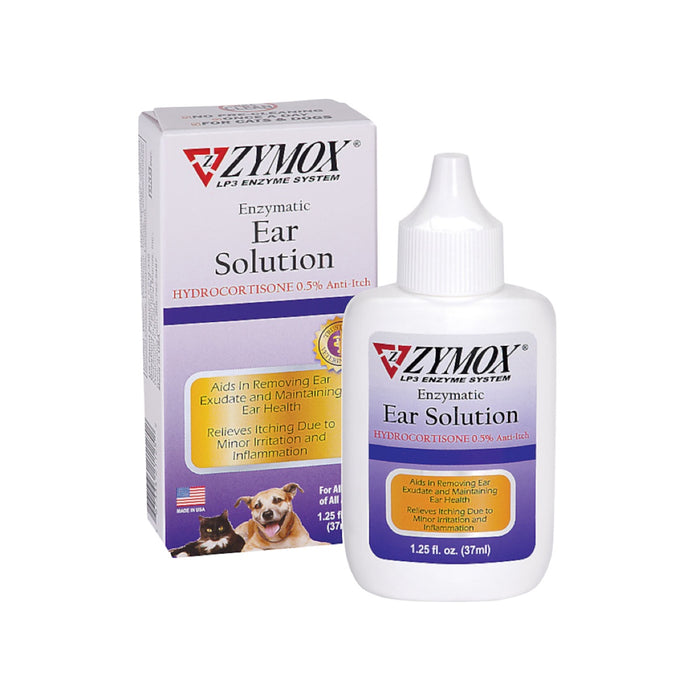 Zymox Ear Solution with 0.5% Hydrocortisone 1.25oz