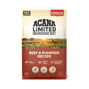 Acana Singles Beef & Pumpkin Grain Free Dog Food