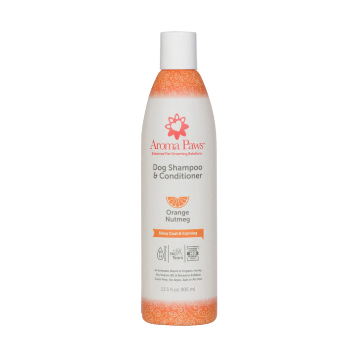 Aroma Paws Orange Nutmeg Shiny Coat Shampoo & Conditioner 13.5oz
