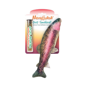 Meowijuana Get Smoked Refillable Rainbow Trout Toy