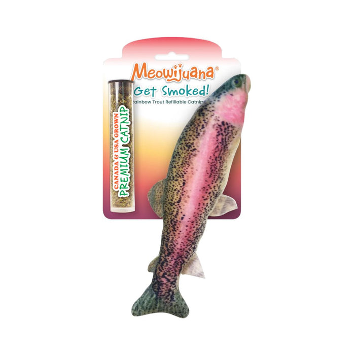 Meowijuana Get Smoked Refillable Rainbow Trout Toy