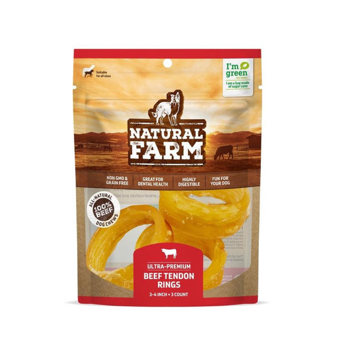 Natural Farm Beef Tendon Rings (3ct)