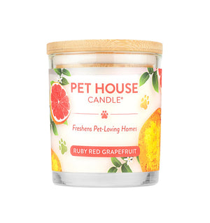 One Fur All Pet House Candle Ruby Red Grapefruit