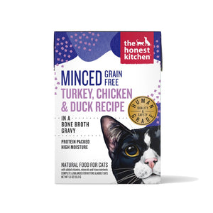 The Honest Kitchen Minced Turkey, Chicken & Duck in Bone Broth Gravy