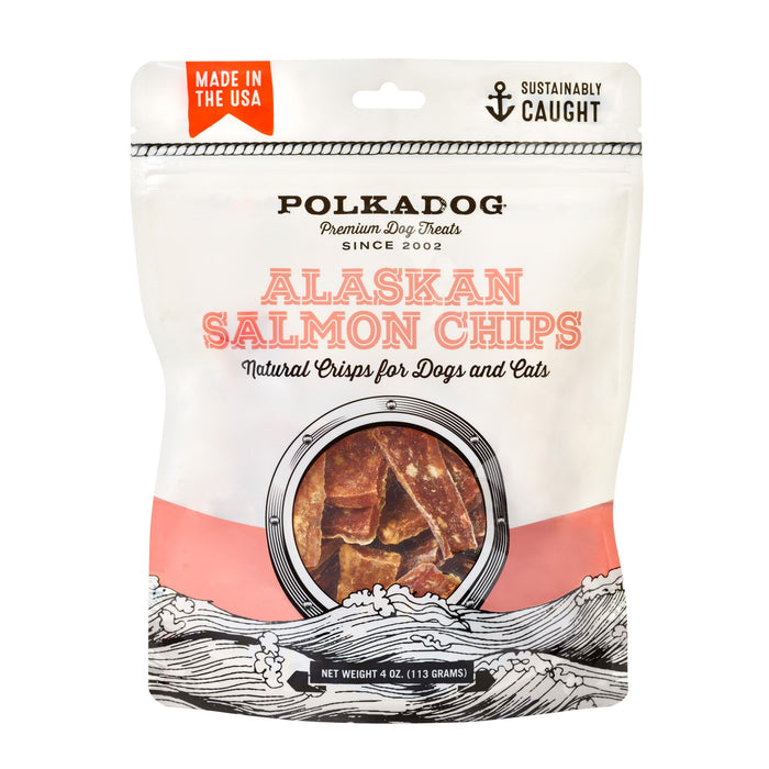 Polka Dog Alaskan Salmon Chip Dog Treats 4oz