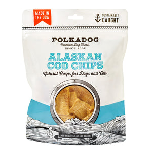 Polka Dog Alaskan Cod Chips Dog Treats 3.5oz