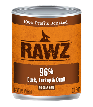 Rawz 96% Duck Turkey & Quail Pate Can Dog