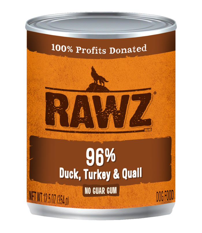 Rawz 96% Duck Turkey & Quail Pate Can Dog