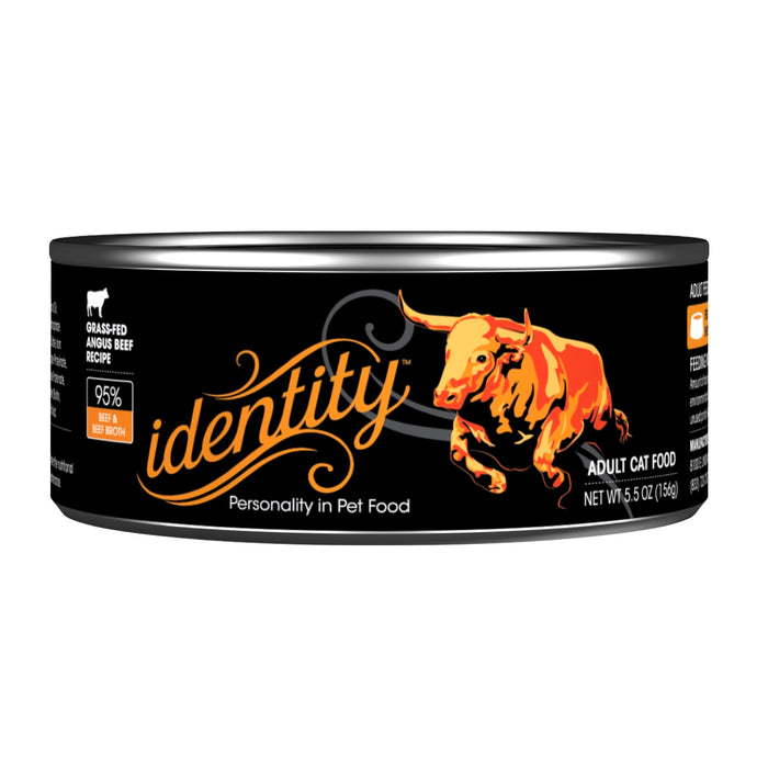 Indentity 95% Free-Range Angus Beef & Beef Broth Paté Wet Cat Food 5.5oz