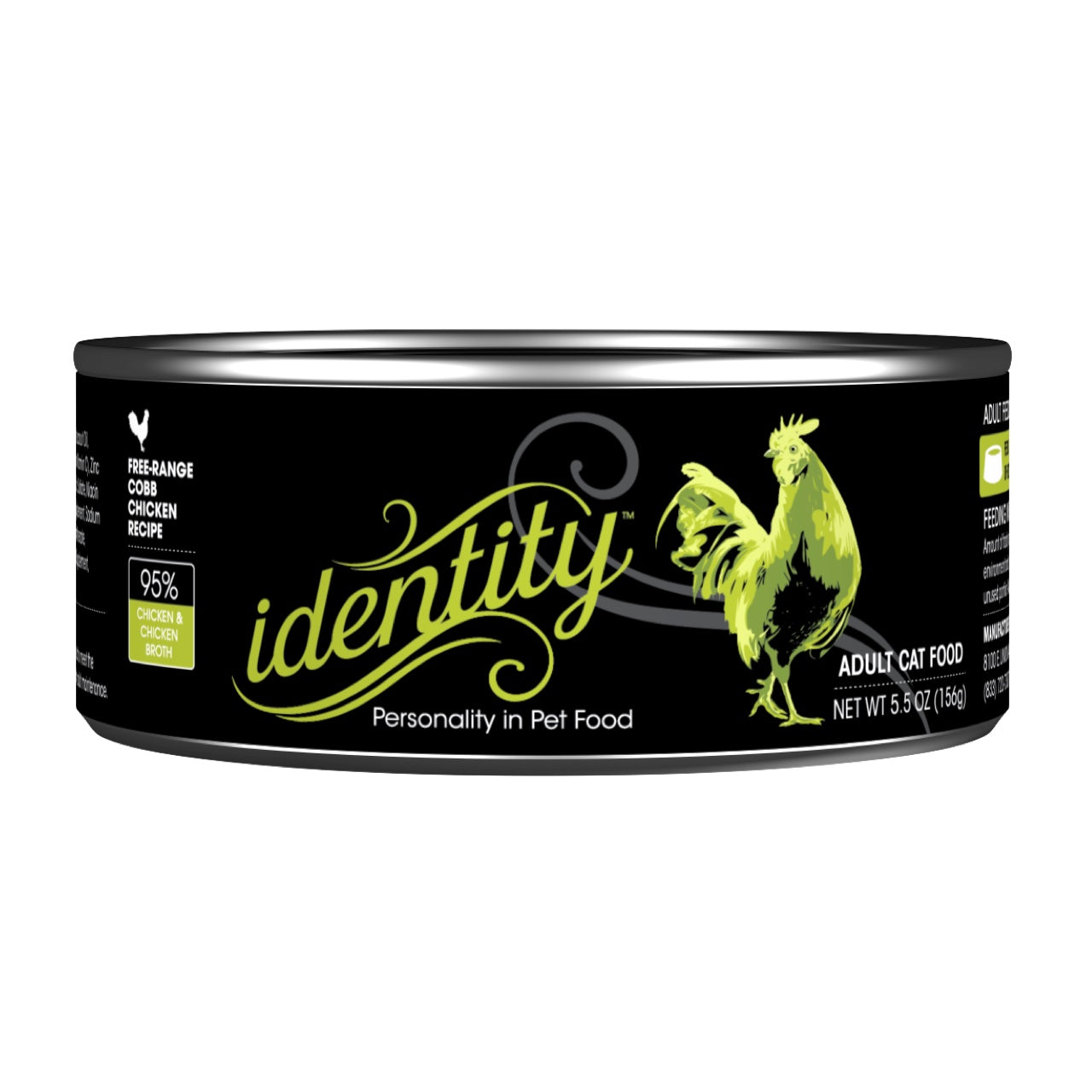 Identity 95 Free Range Cobb Chicken Chicken Broth Pat Wet Cat Food 5.5oz