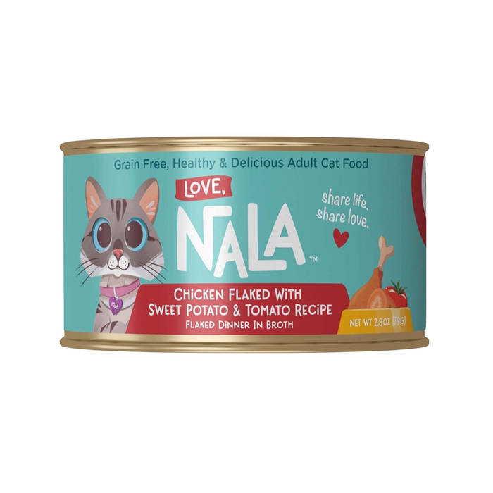 Love Nala Flaked Chicken with Sweet Potato & Tomato in Broth Adult Cat Food