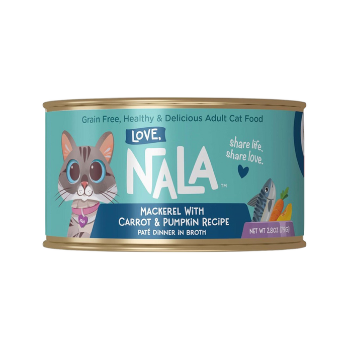 Love Nala Mackerel with Carrot & Pumpkin Recipe Paté Dinner In Broth Adult Cat Food